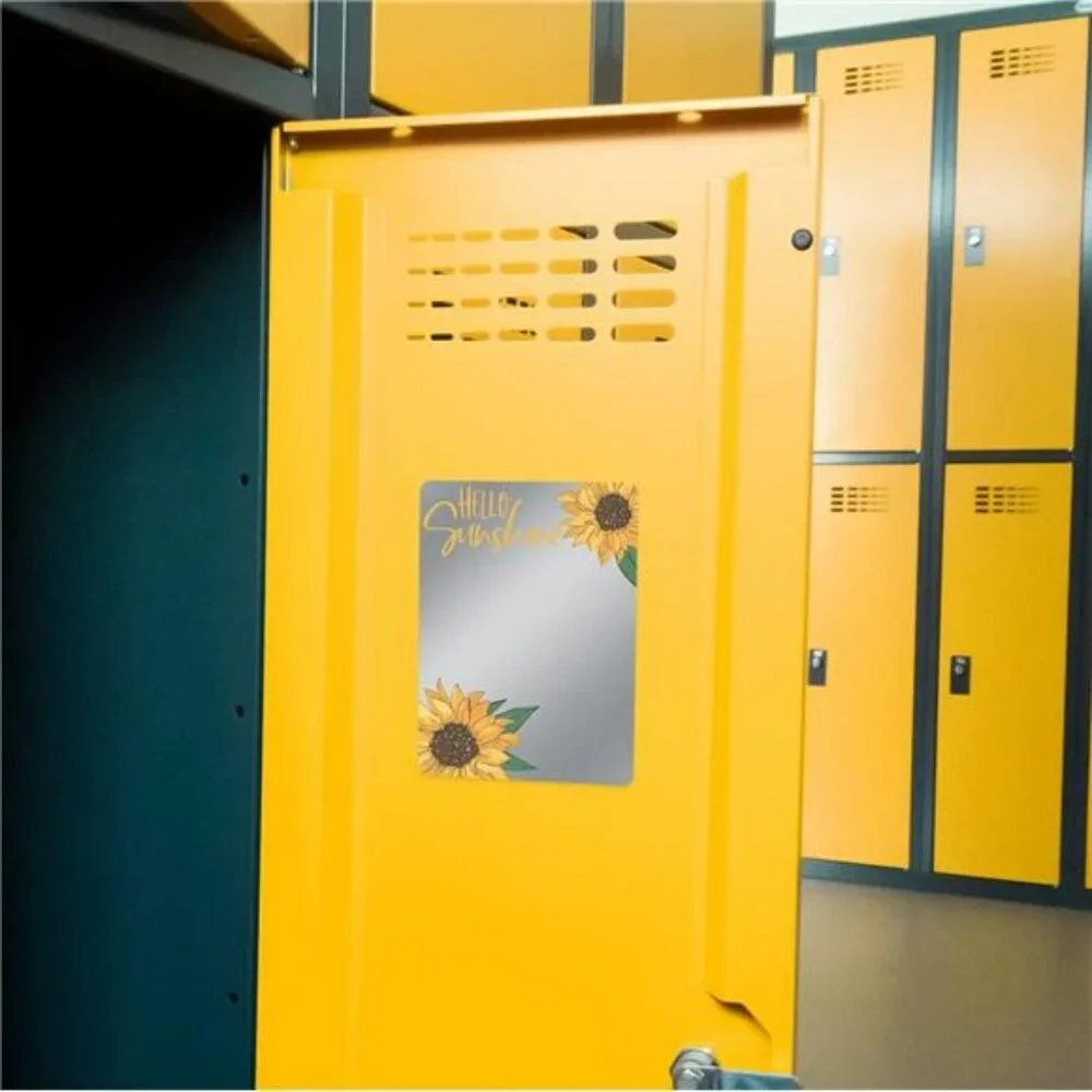 Sunflower magnetic mirror locker decor 5x7 shatterproof school teen girl accesso
